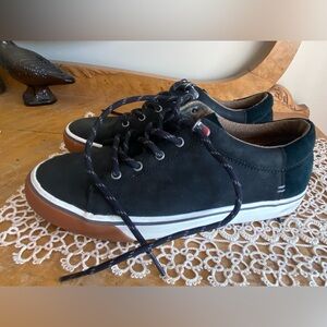 UGG Men's Black Suede Low-Top Sneakers with Gum Sole